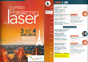 Journees Parisiennes du Laser program