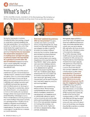 What's Hot column in Dermatology World - May 2017