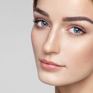 Woman with healthy youthful skin