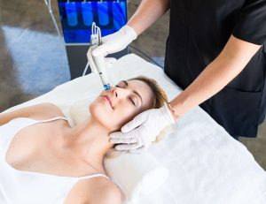 women enjoying an hydrafacial treatment