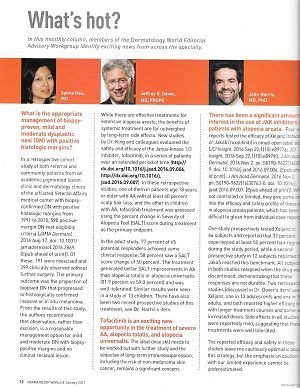 Dermatology World - What's Hot in Jan 2017