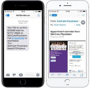 Receive text and email appointment reminders on your mobile phone 