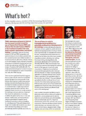 What's Hot in dermatology July 2017
