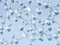 Image of water molecules that are important to seal into the skin to keep it moisturized