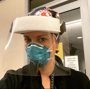 Nurse wearing PPE equipment to care for Covid-19 patients