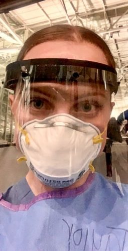 SkinCare Physicians' nurse, Taylor, with her PPE on the frontline of the pandemic