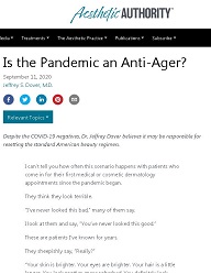 Aesthetic Authority article on a good effect of the pandemic