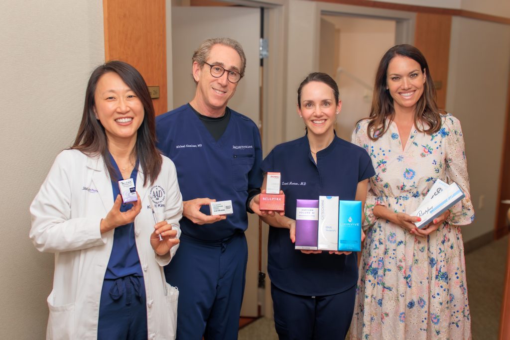 SkinCare Physicians dermatologist holding FDA-approved, brand-name cosmetic injections