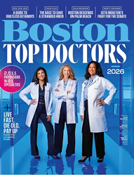 Cover of Boston magazine Top Doctors 2026 edition