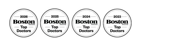Boston Magazine Top Doctors 2026-2023 badges